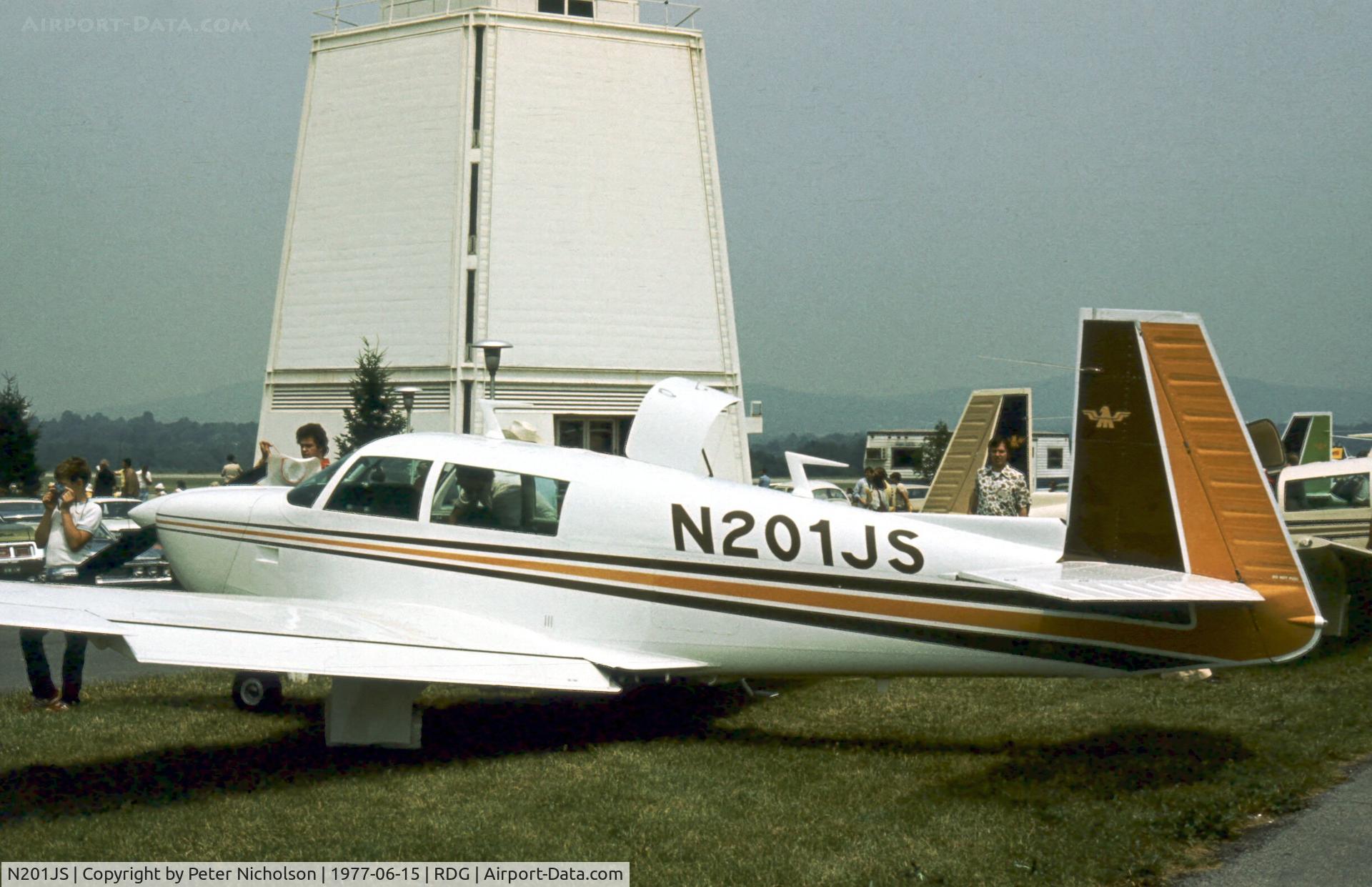 N201JS, 1977 Mooney M20J 201 C/N 24-0122, Mooney M20J, one of many Mooney 201's at the 1977 Reading Airshow.