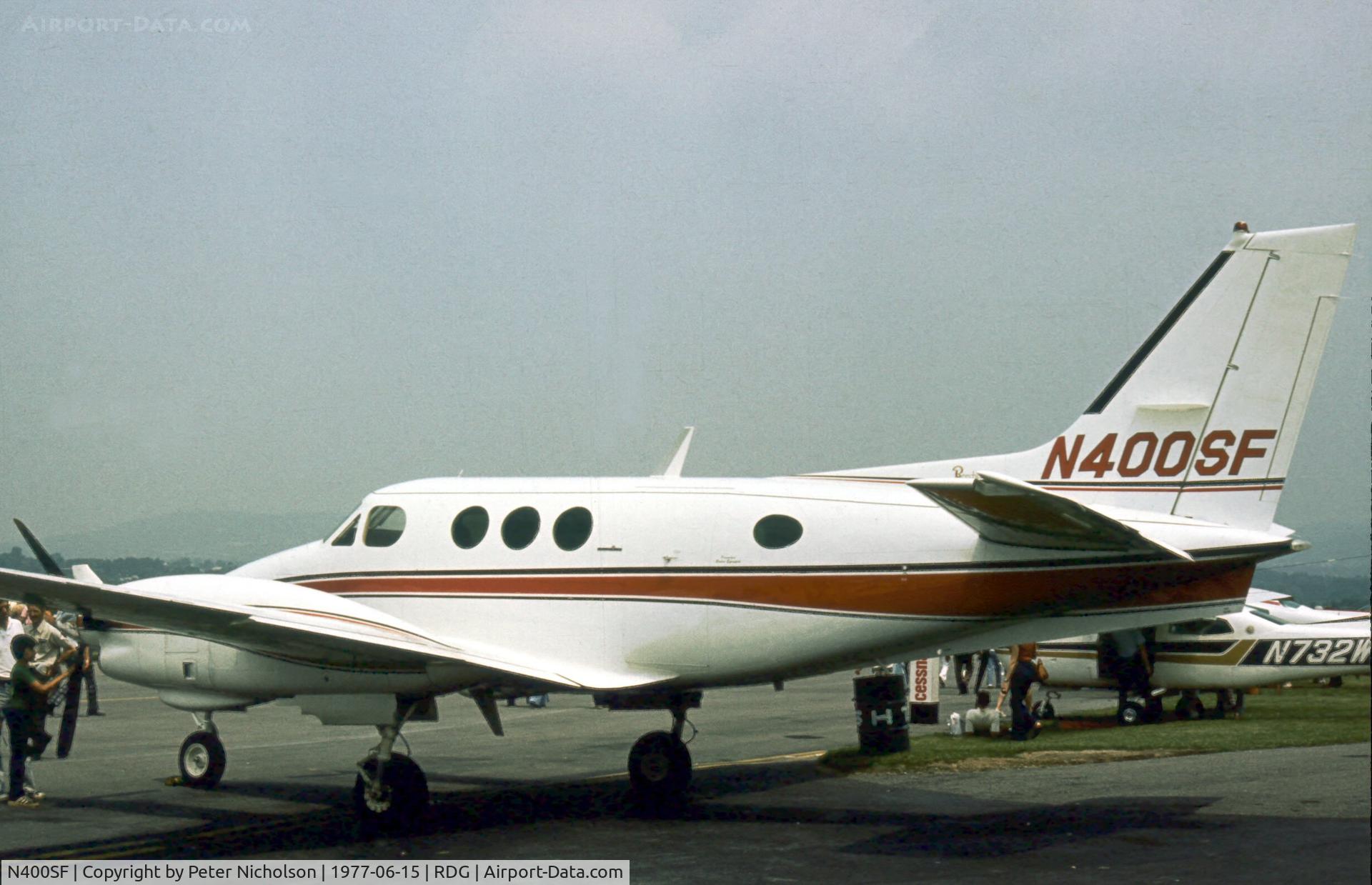 N400SF, 1977 Beech E90 King Air C/N LW-221, Beech King Air E90 on display at the 1977 Reading Airshow.
