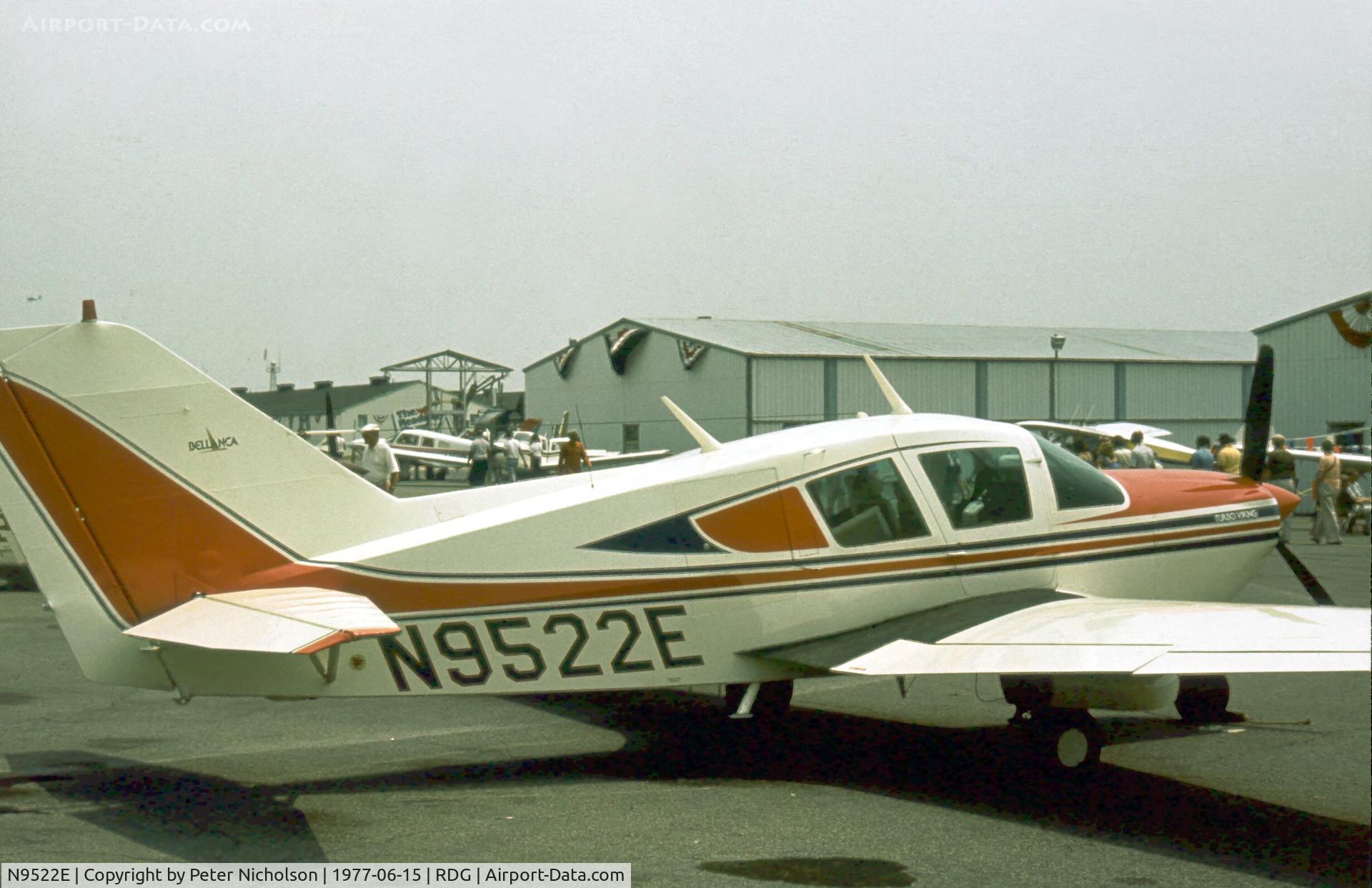 N9522E, 1976 Bellanca 17-31ATC Super Viking C/N 76-31134, This Bellanca Turbo Viking was on display at the 1977 Reading Airshow.