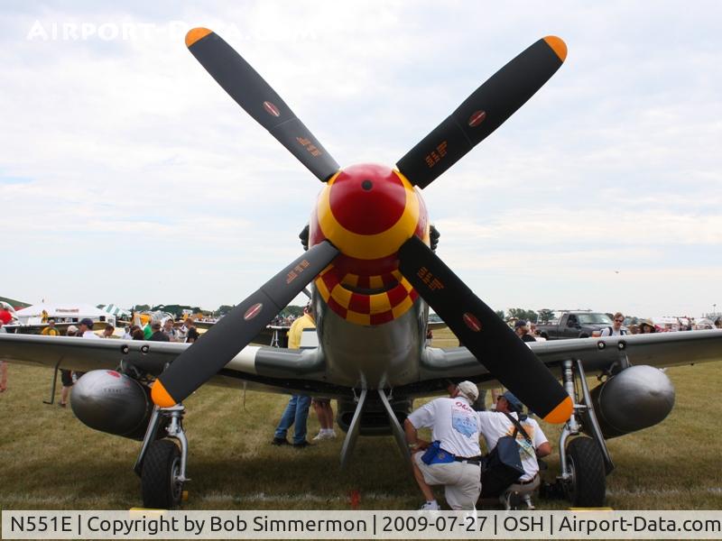 N551E, 1943 North American P-51B-1NA Mustang C/N 102-24700, Airventure 2009 - Oshkosh, Wisconsin