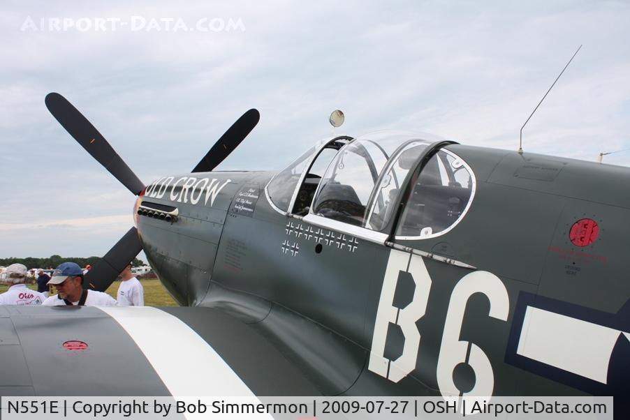N551E, 1943 North American P-51B-1NA Mustang C/N 102-24700, Airventure 2009 - Oshkosh, Wisconsin
