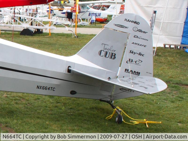 N664TC, Piper Cub Replica C/N TX-1020, Airventure 2009 - Oshkosh, Wisconsin