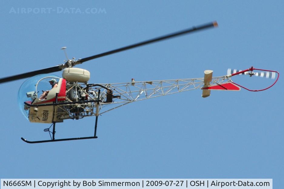 N666SM, Bell 47G-3B-1 Sioux C/N 3533, Tours over Airventure 2009 - Oshkosh, Wisconsin
