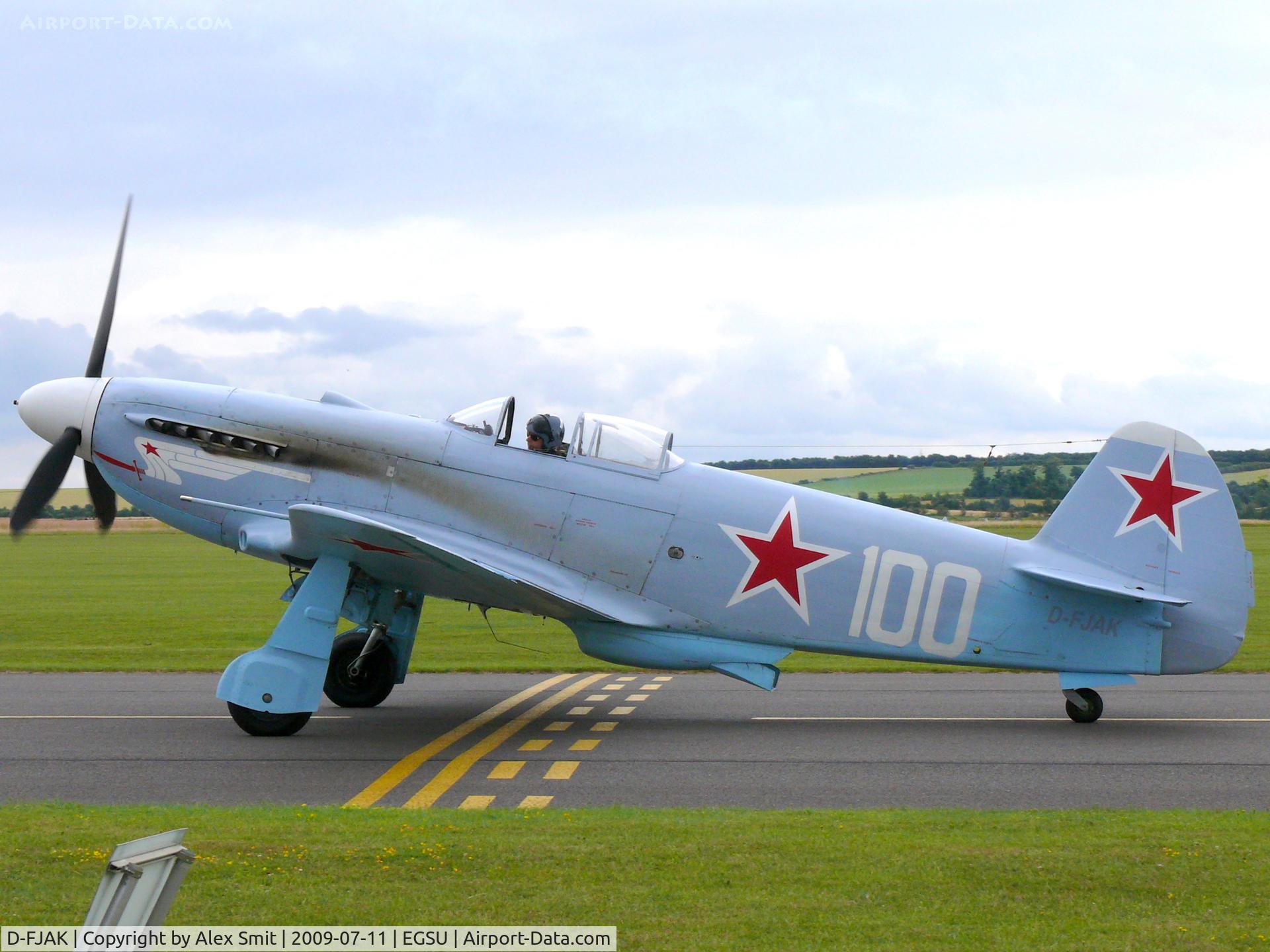D-FJAK, 1996 Yakovlev Yak-3UA C/N 0470107, Yakovlev Yak-3M D-FJAK Chris Vogelgesang painted as Russian Air Force 100/white