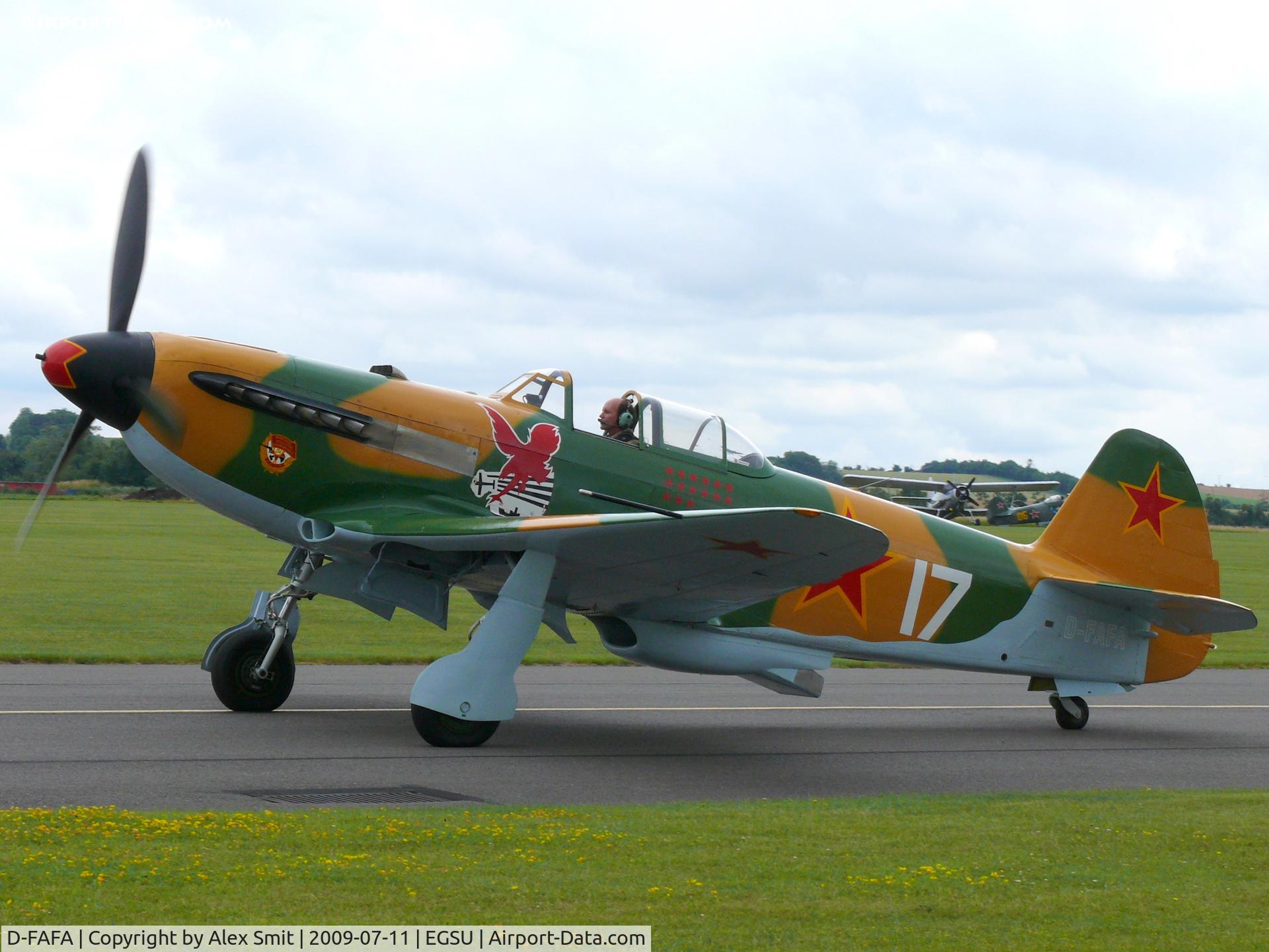 D-FAFA, 1943 Yakovlev Yak-9UM C/N 0917918, Yakovlev Yak-9UM D-FAFA P Boschung painted as Russian Air Force 17/white