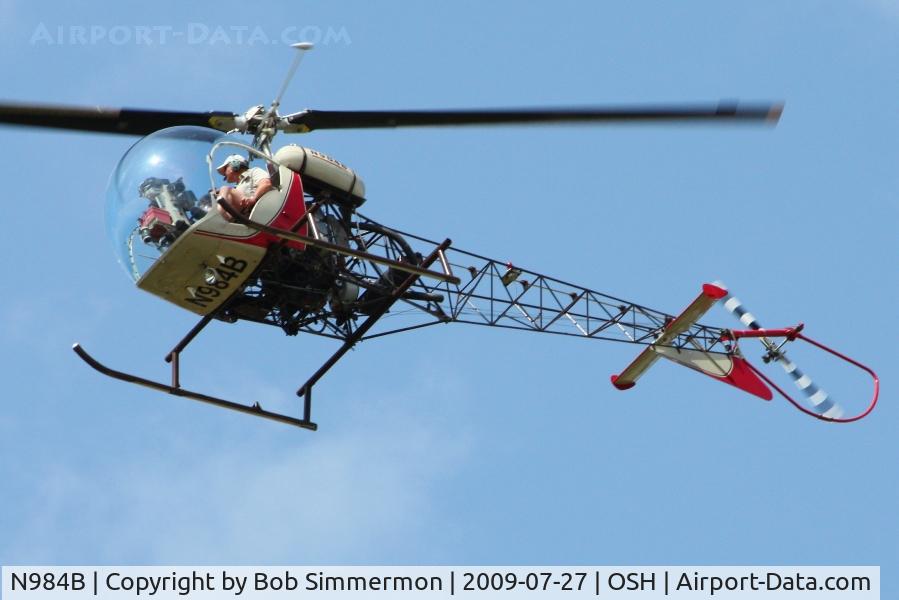N984B, 1955 Bell 47G-2 C/N 1382, Tours over Airventure 2009 - Oshkosh, Wisconsin