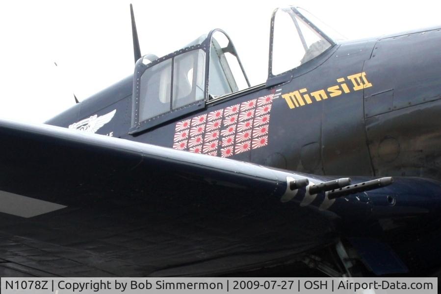 N1078Z, 1963 Grumman F6F-5 Hellcat C/N 27354801-66, Airventure 2009 - Oshkosh, Wisconsin
