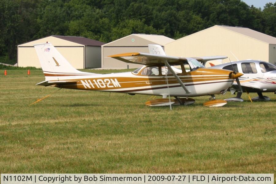 N1102M, 1970 Cessna 172L Skyhawk C/N 17259492, Parked in Fond du Lac's transient area during Airventure 2009