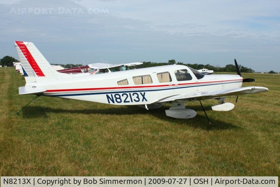 N8213X, 1980 Piper PA-32-301 Saratoga C/N 32-8006051, Parked in Fond du Lac's transient area during Airventure 2009