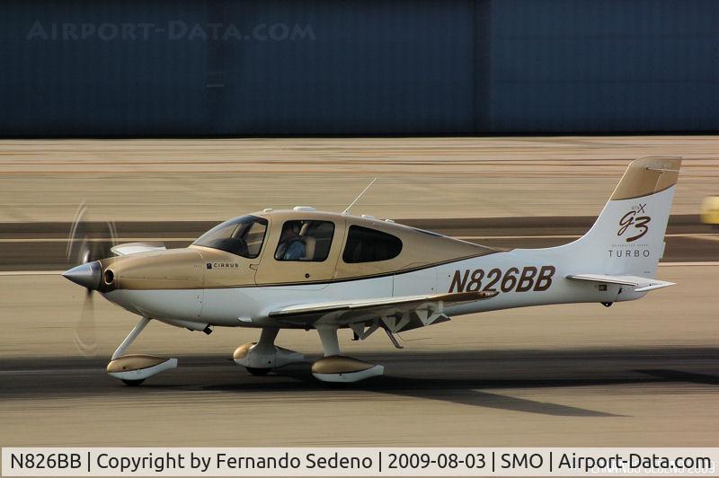 N826BB, 2008 Cirrus SR22 G3 GTSX Turbo C/N 2906, SR-22 taking off.