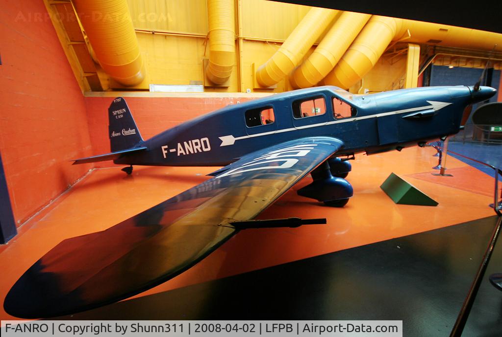 F-ANRO, Caudron C.635M Simoun C/N 15/7017, Preserved inside Le Bourget Museum...