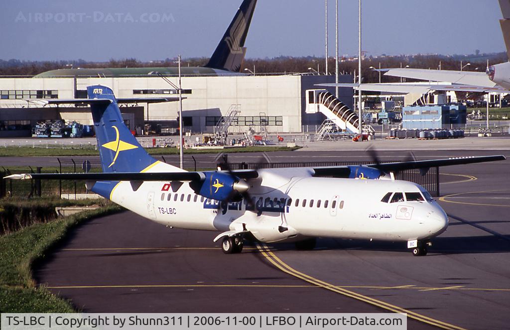 TS-LBC, 1992 ATR 72-202 C/N 281, Arriving to Latecoere Aeroservices for maintenance...