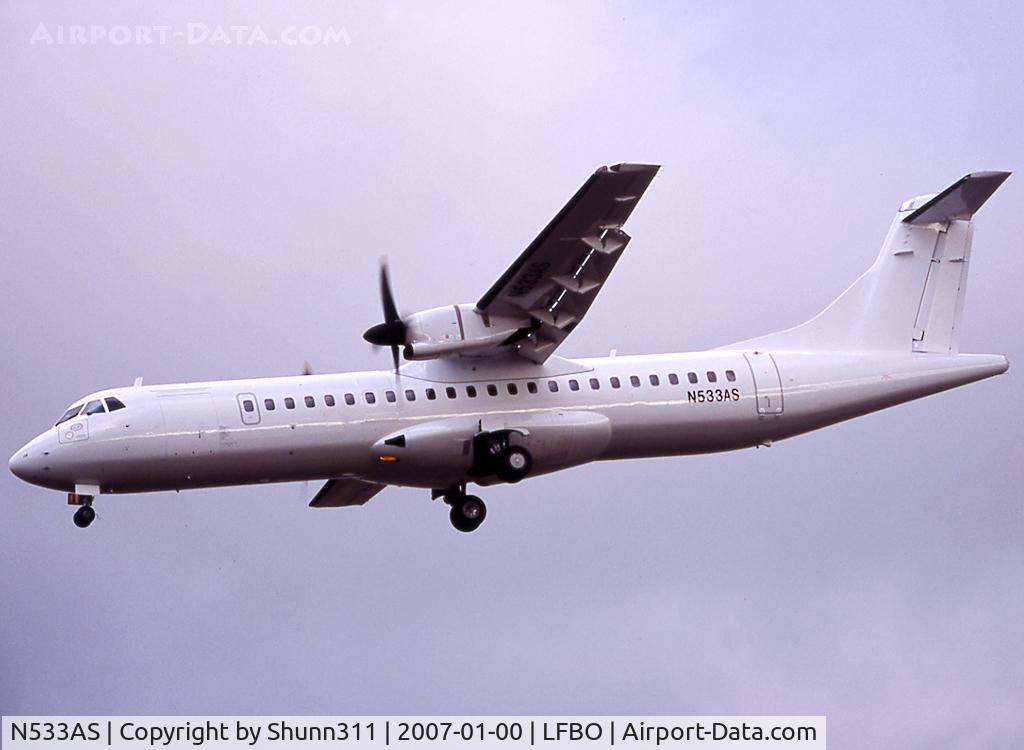 N533AS, 1996 ATR 72-212 C/N 460, Landing rwy 32L on return to lessor...