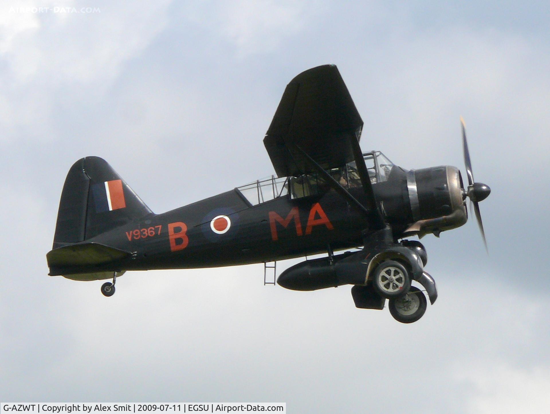 G-AZWT, 1938 Westland Lysander IIIA C/N Y1536, Westland Lysander TT3A G-AZWT Shuttleworth Trust painted as Royal Air Force V9367/MAB
