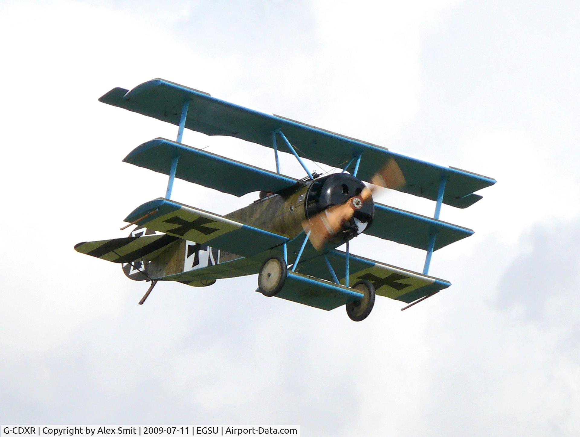 G-CDXR, 2006 Fokker Dr.1 Triplane Replica C/N PFA 238-14043, Fokker Dr1 G-CDXR John Day painted as German Air Force 477/17