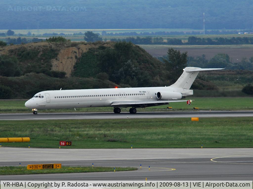 YR-HBA, 1990 McDonnell Douglas MD-83 (DC-9-83) C/N 49937, Medallion Air (Romania) MD 83 operated flights for SkyEurope