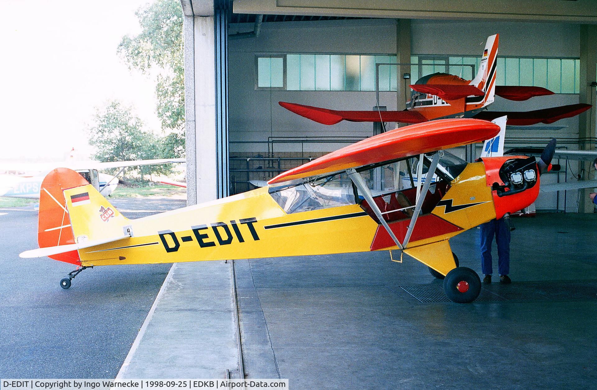 D-EDIT, 1944 Piper J3C-90 Cub C/N 12722, Piper J3C-90 Cub at Bonn-Hangelar airfield