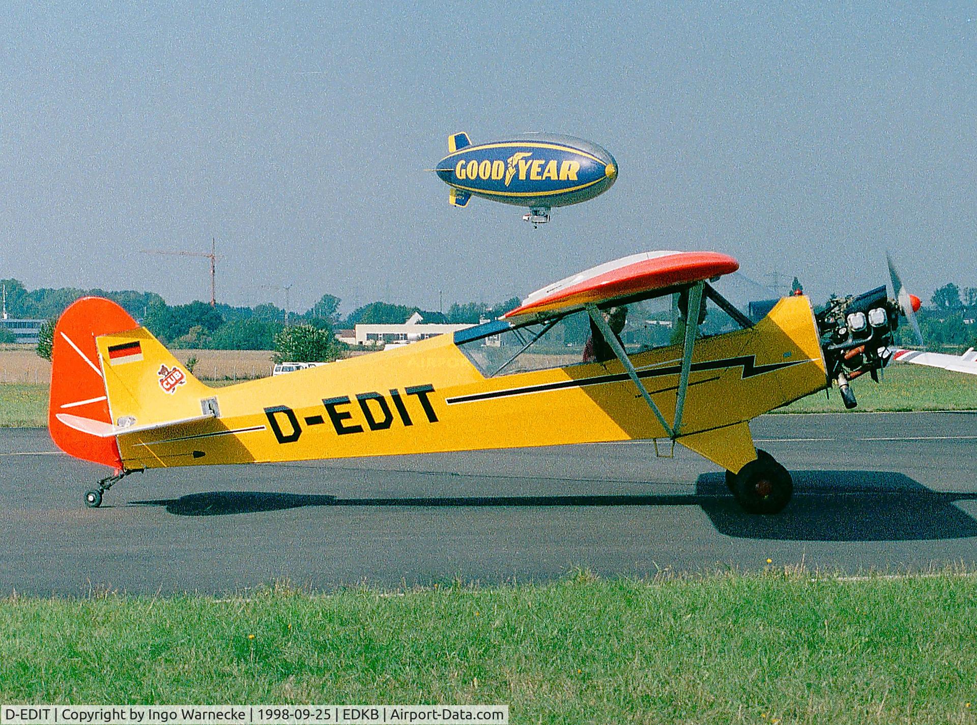 D-EDIT, 1944 Piper J3C-90 Cub C/N 12722, Piper J3C-90 Cub at Bonn-Hangelar airfield