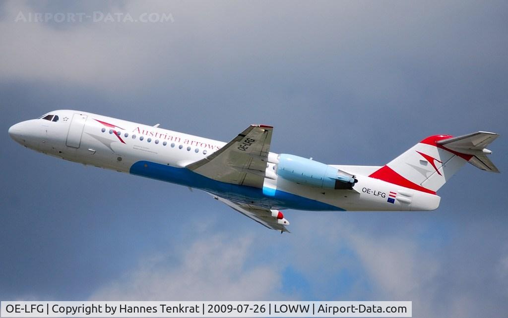 OE-LFG, 1995 Fokker 70 (F-28-0070) C/N 11549, Austrian arrows Fokker 70 
