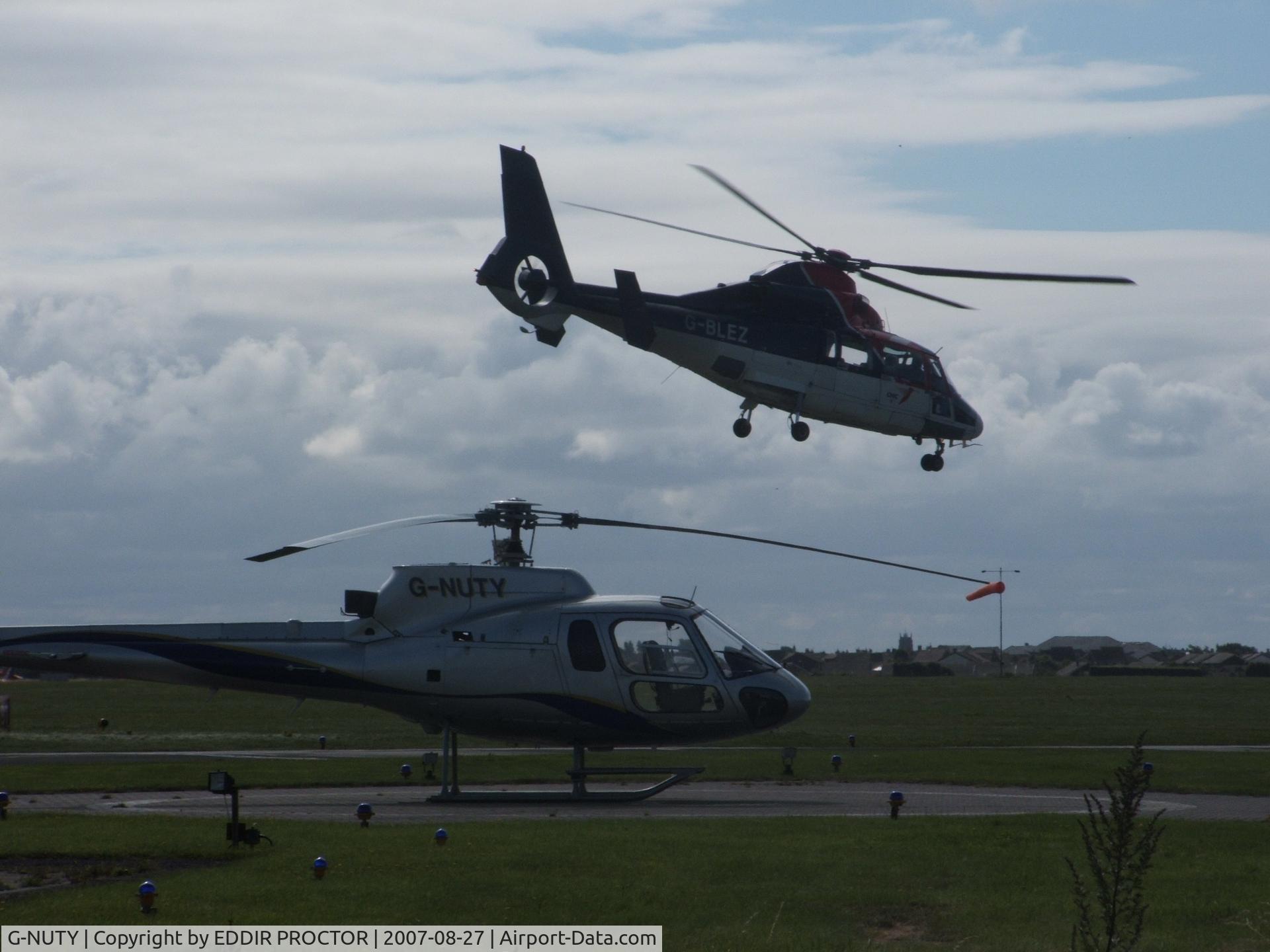 G-NUTY, 1982 Aerospatiale AS-350B Ecureuil C/N 1490, G-NUTY at blackpool airport