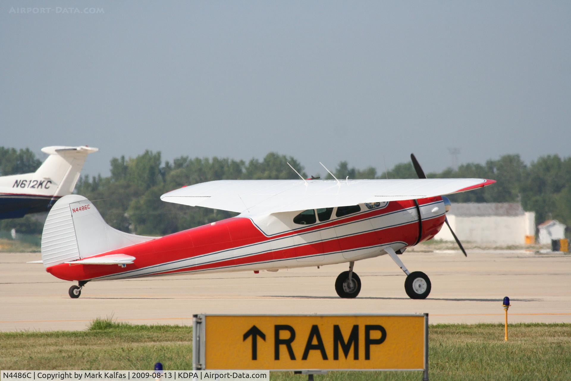 N4486C, 1954 Cessna 195B Businessliner C/N 16070, Cessna 195B, N4486C taxiing to RWY 20R KDPA.