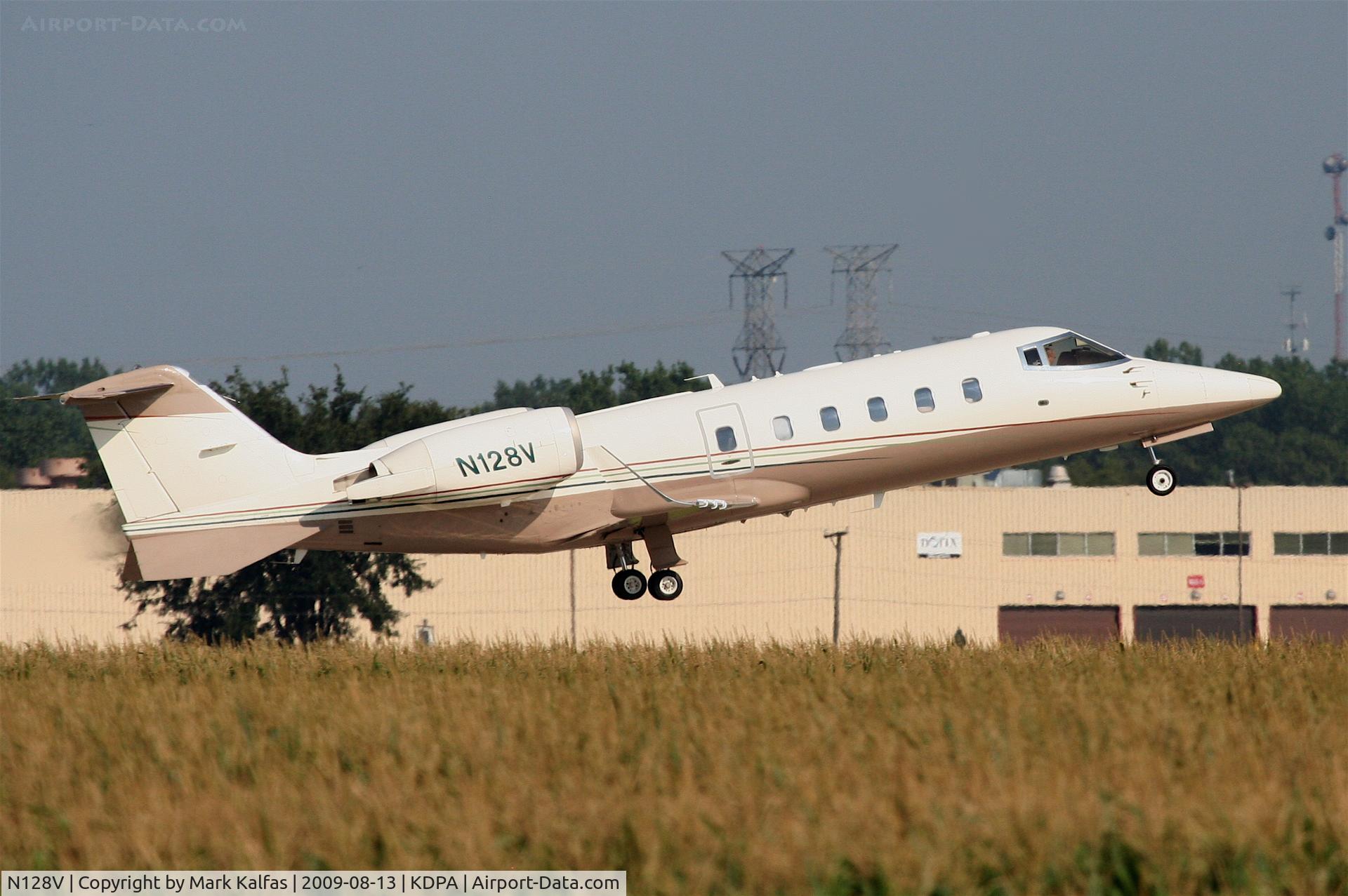 N128V, 2001 Learjet 60 C/N 226, learjet 60, N128V off of 20R KDPA for KCVX