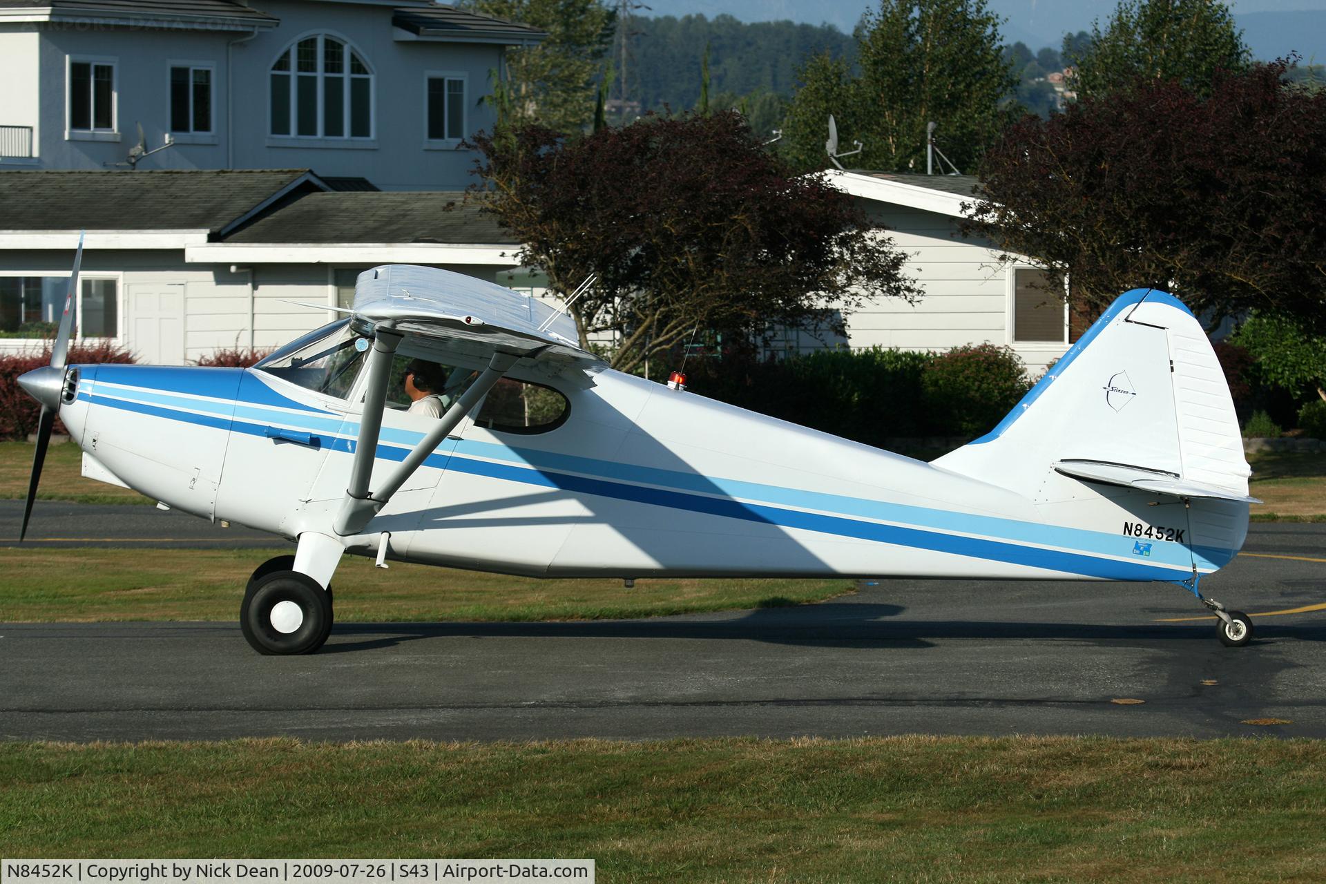 N8452K, 1946 Stinson 108-1 Voyager C/N 108-1452, S43