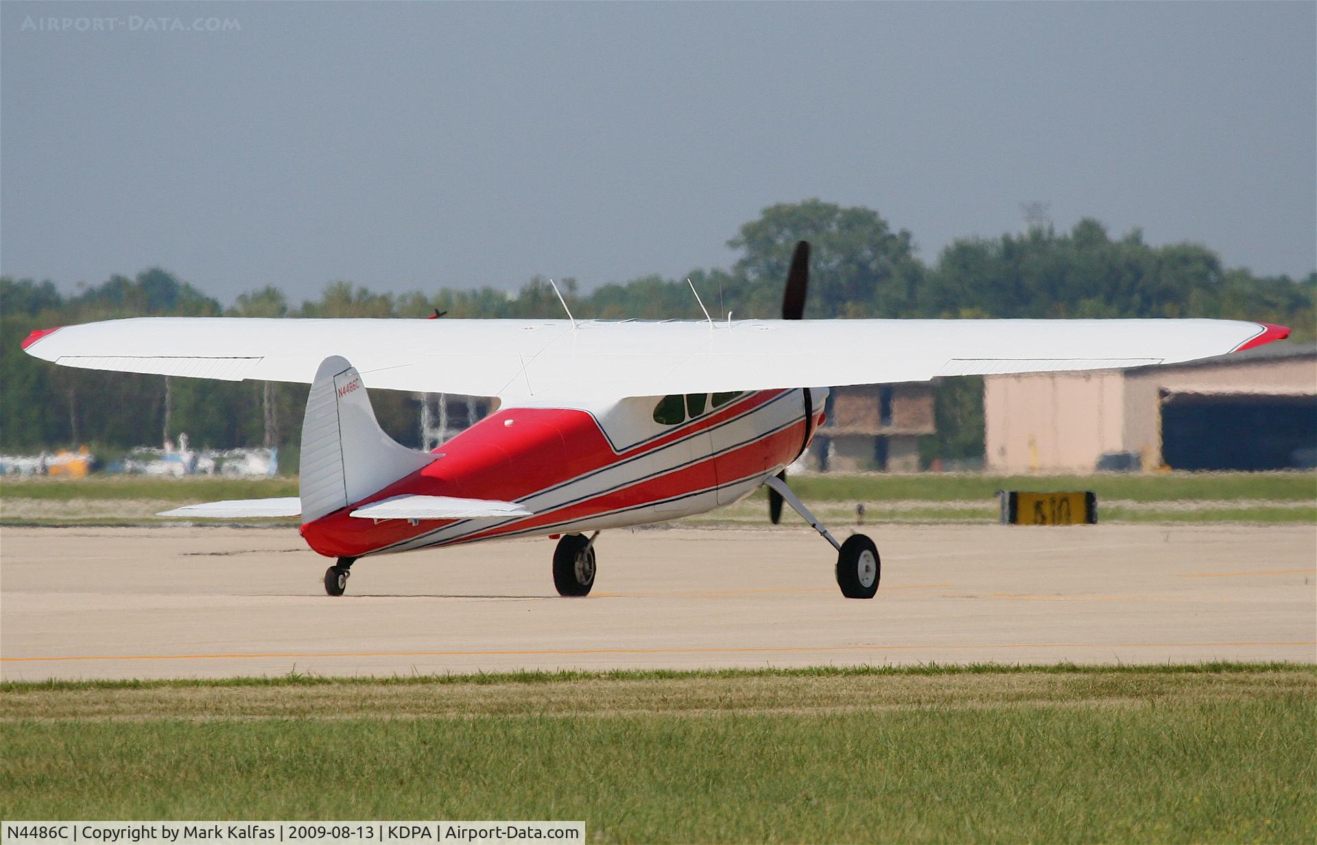 N4486C, 1954 Cessna 195B Businessliner C/N 16070, Cessna 195B, N4486C taxiing out to RWY 20R KDPA.