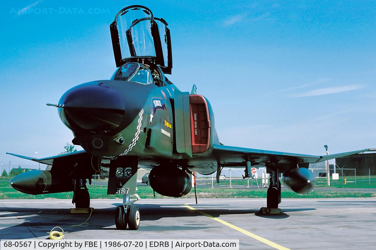 68-0567, 1968 McDonnell Douglas RF-4C Phantom II C/N 3469, Starrise 10th TRW Commanders Bird at the Bitburg AB Open House 1986