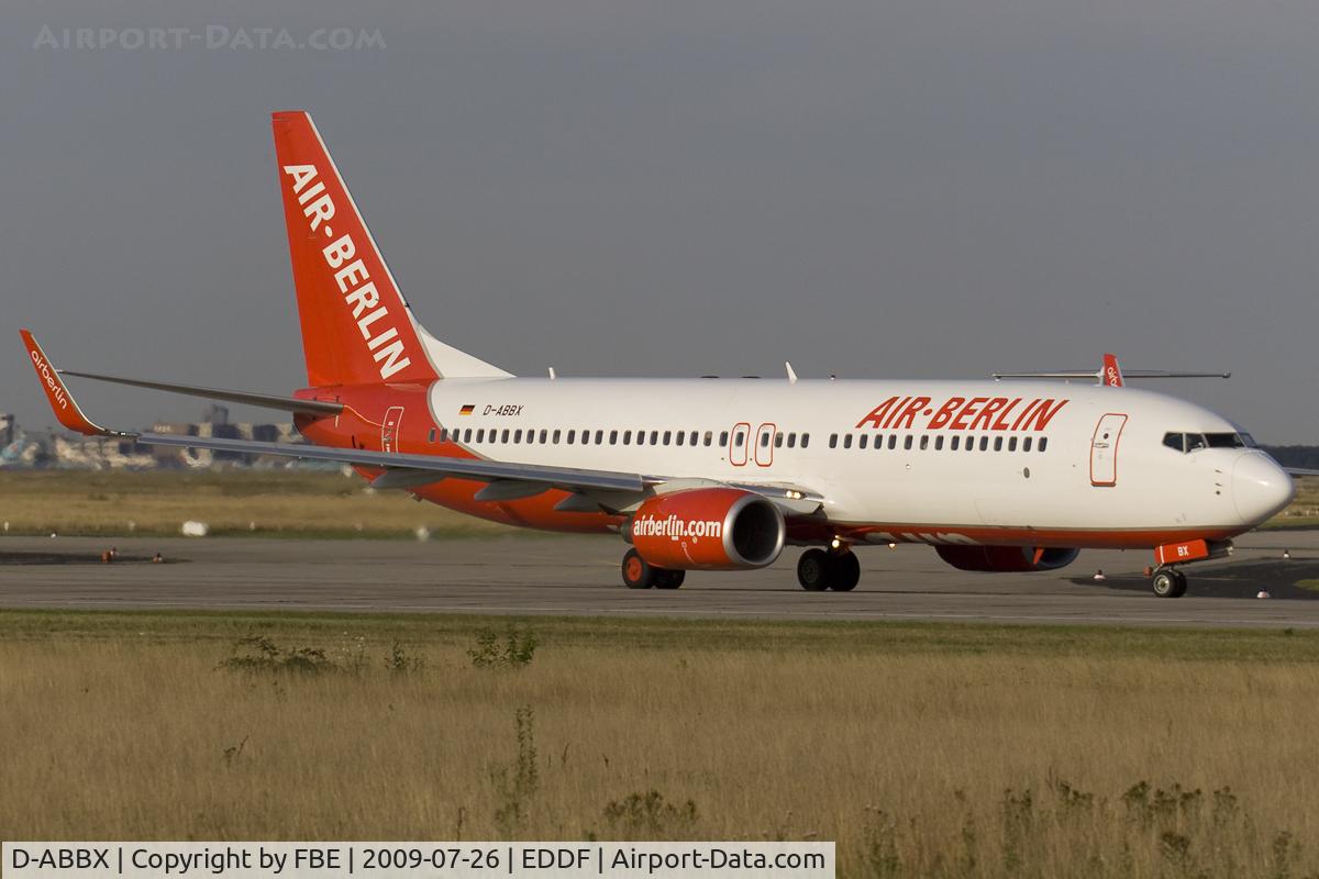 D-ABBX, 2007 Boeing 737-86J C/N 34969, line up RW18W