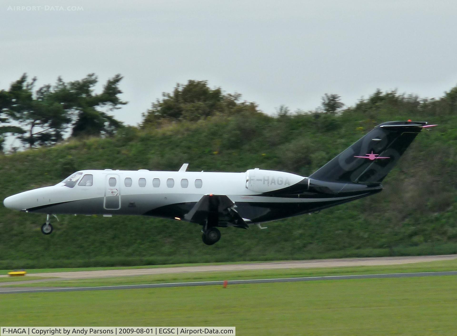 F-HAGA, 2008 Cessna 525B CitationJet Cj3 C/N 525B-0258, Arriving at Cambridge