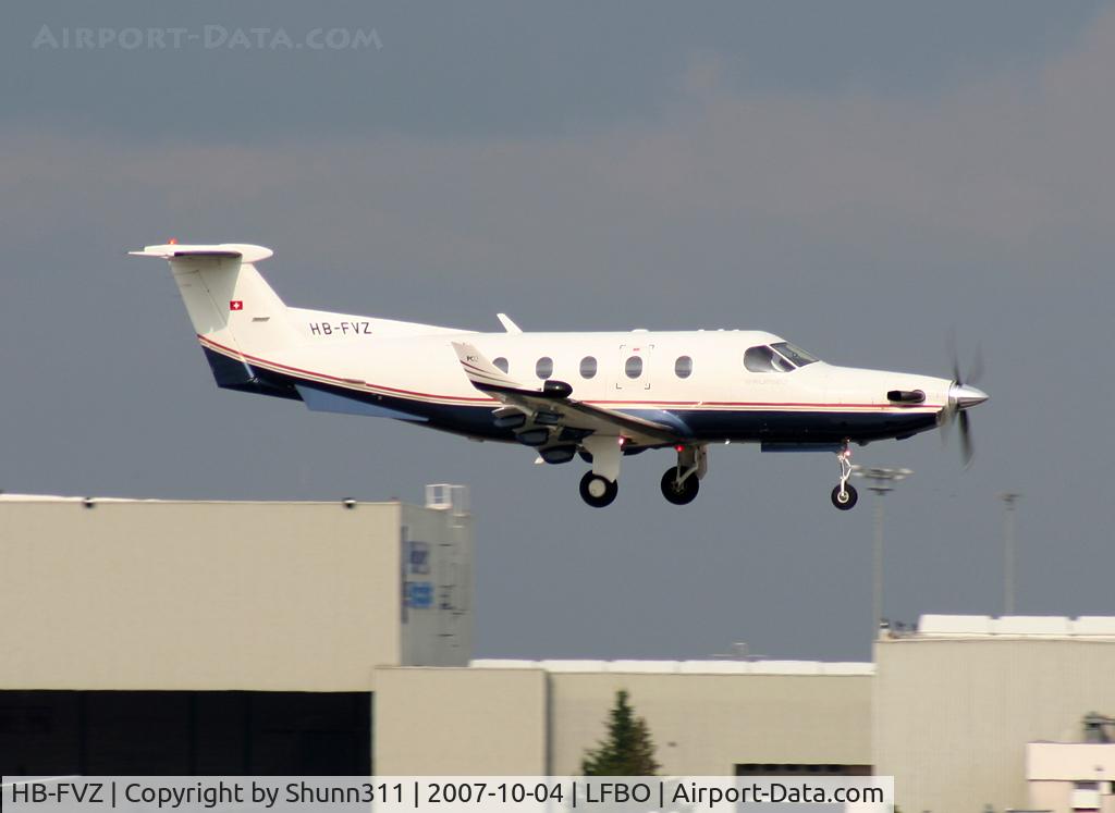 HB-FVZ, 2000 Pilatus PC-12 C/N 343, Landing rwy 14R