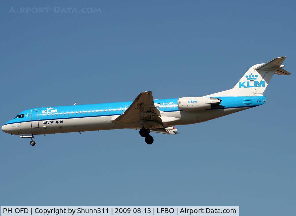 PH-OFD, 1988 Fokker 100 (F-28-0100) C/N 11259, Landing rwy 32L with new c/s