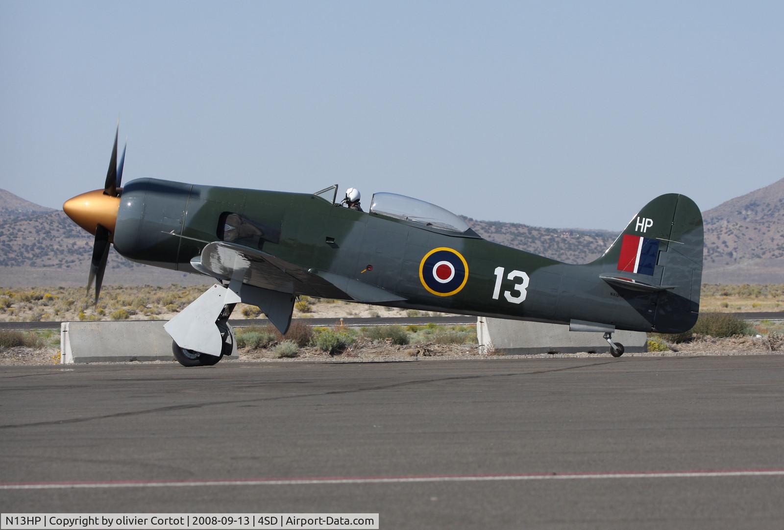 N13HP, 1953 Hawker Sea Fury ISS-25 C/N 37536, seen at the Reno air races 2008