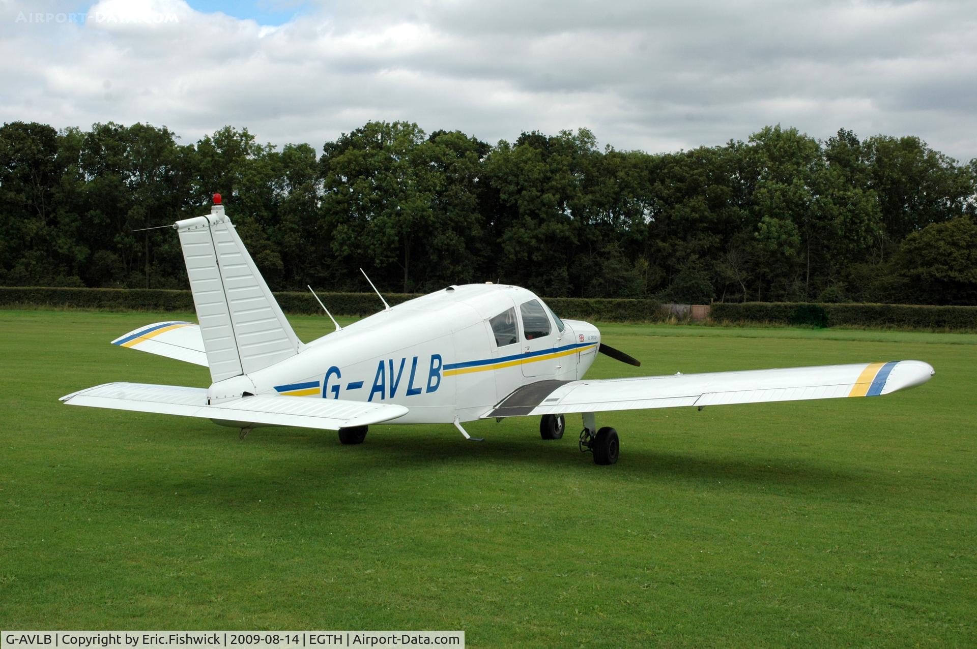 G-AVLB, 1967 Piper PA-28-140 Cherokee C/N 28-23158, G-AVLB at Shuttleworth (Old Warden) Aerodrome.