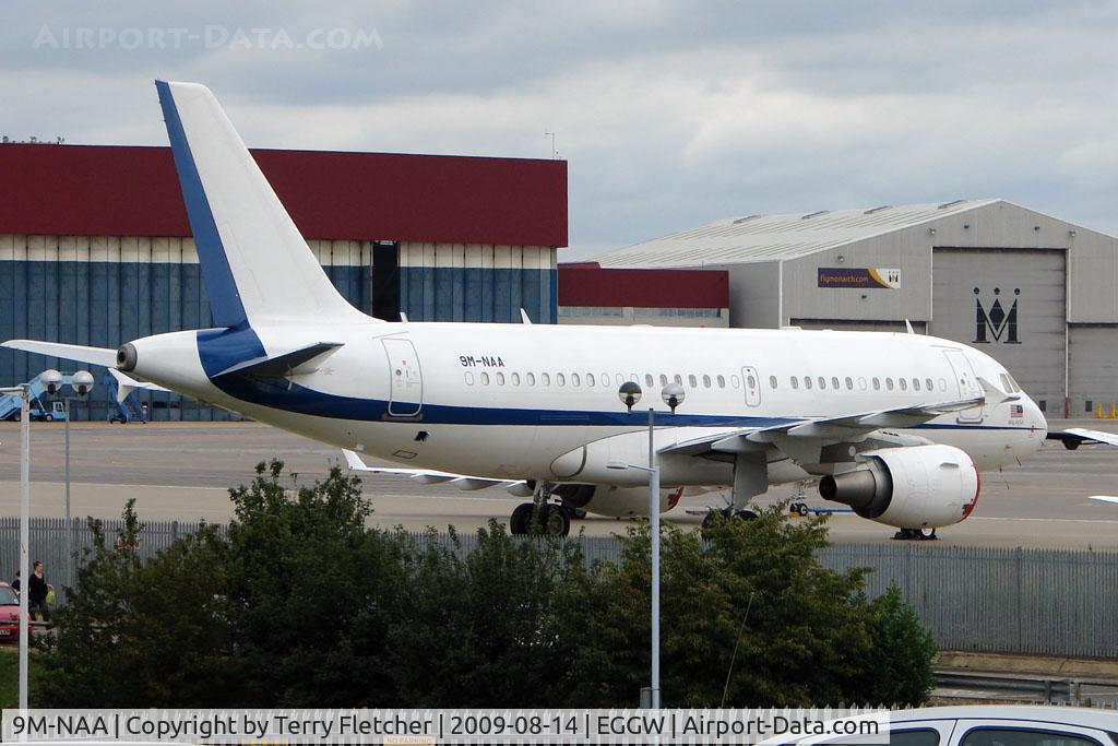9M-NAA, 2006 Airbus ACJ319 (A319-115/CJ) C/N 2949, Malaysian AF A319 at Luton