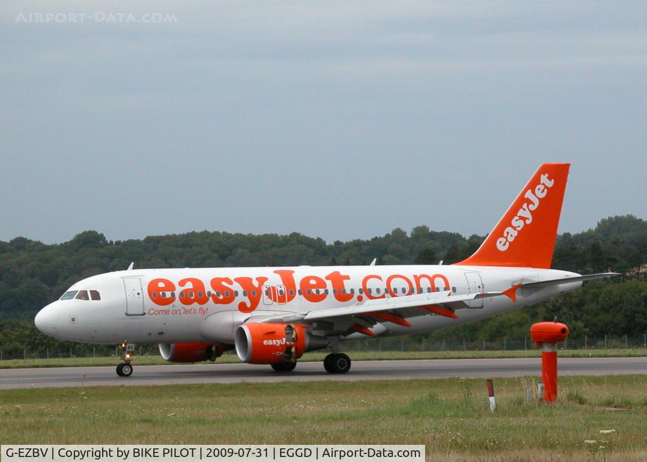 G-EZBV, 2007 Airbus A319-111 C/N 3122, ONE OF MANY EASYJET ARRIVALS