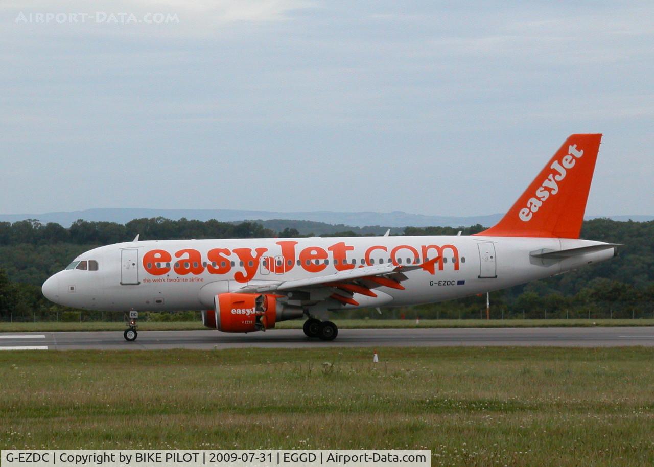 G-EZDC, 2003 Airbus A319-111 C/N 2043, ONE OF MANY EASYJET ARRIVALS