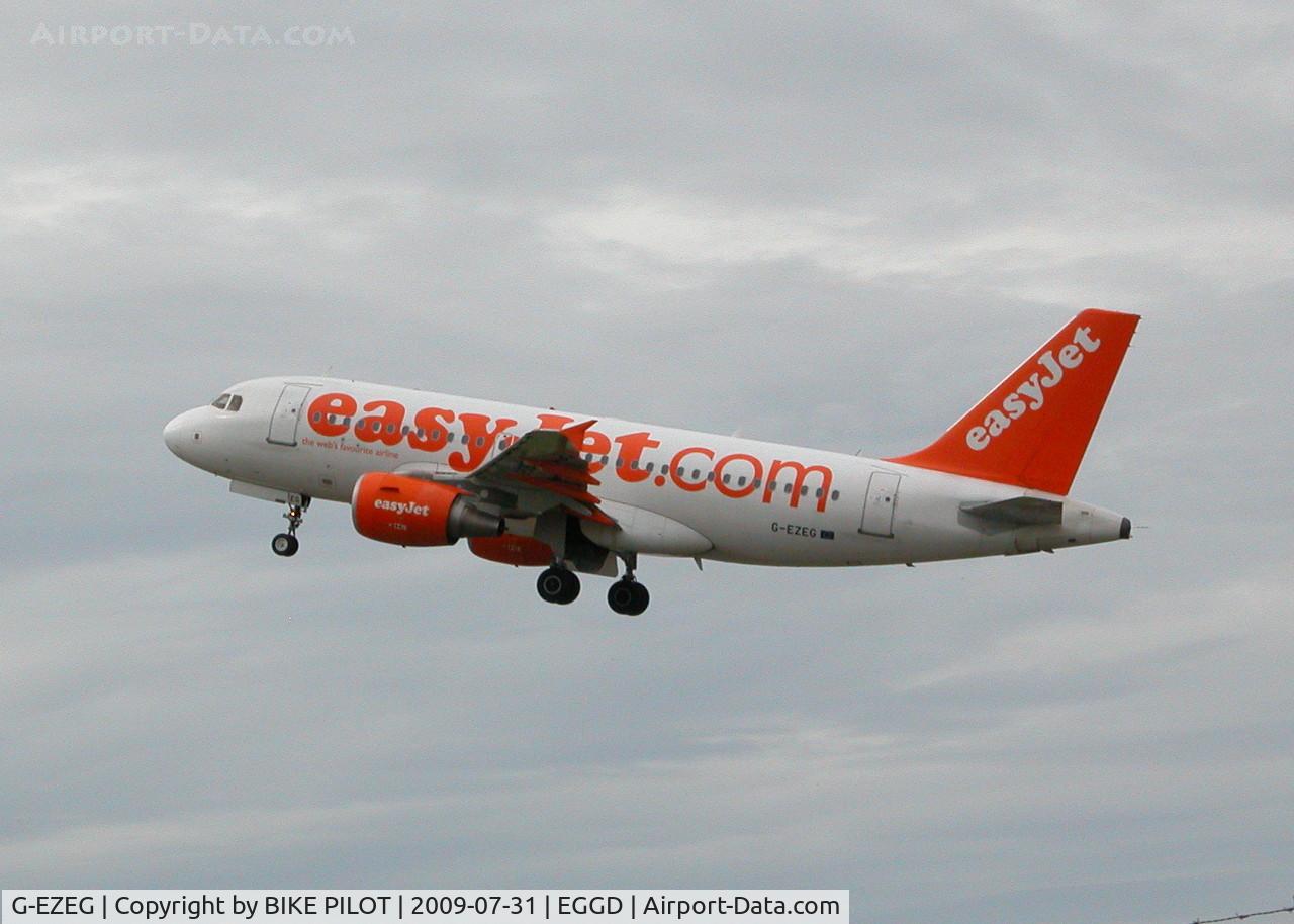 G-EZEG, 2004 Airbus A319-111 C/N 2181, ECHO GOLF DEPARTING RWY 27