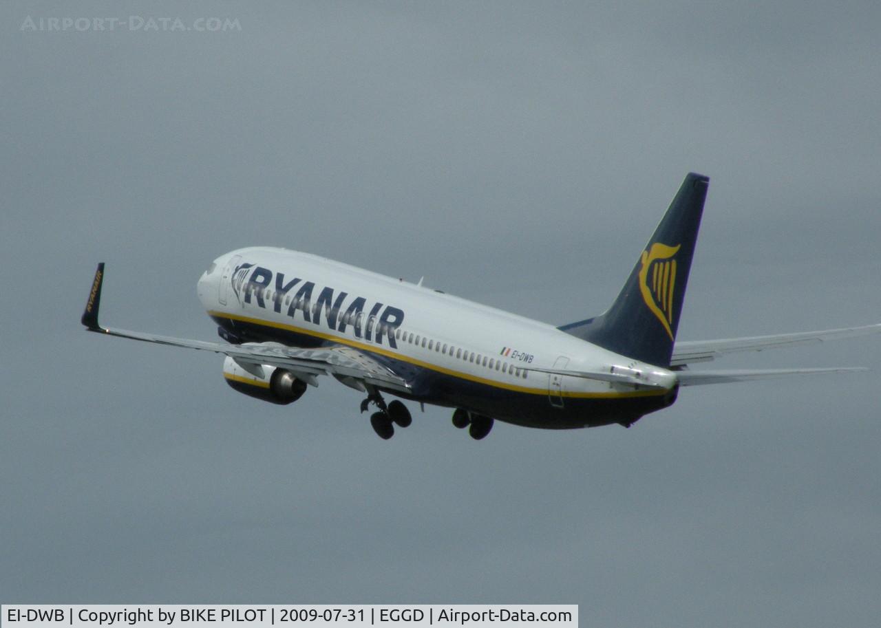 EI-DWB, 2007 Boeing 737-8AS C/N 36075, CLIMBING OUT WITH THE GEAR COMMING UP