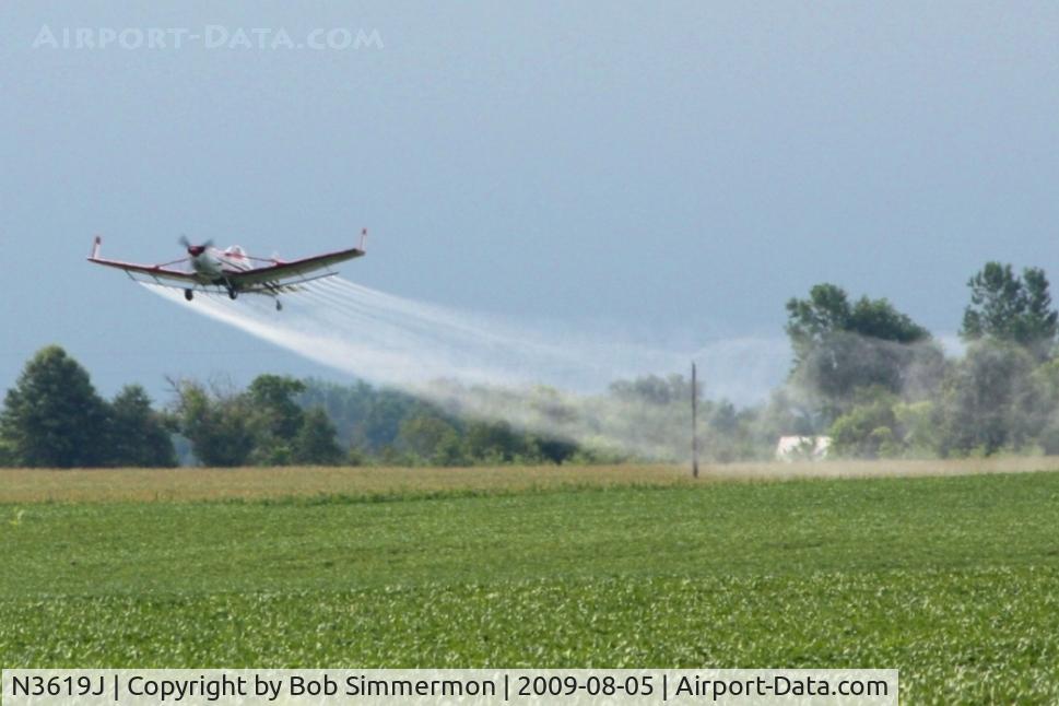 N3619J, 1979 Cessna T188C Ag Husky C/N T18803565T, In action south of La Rue, Ohio