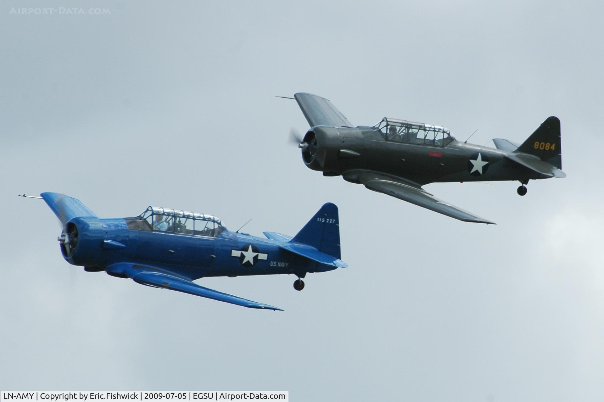 LN-AMY, North American AT-6D Harvard III C/N 88-16849 (42-85068), LN-AMY at Shuttleworth Military Pagent Air Display Aug 09