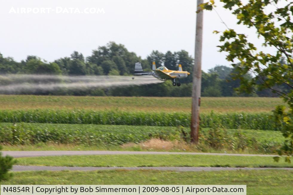N4854R, 1975 Cessna A188B C/N 18802373T, In action south of La Rue, Ohio