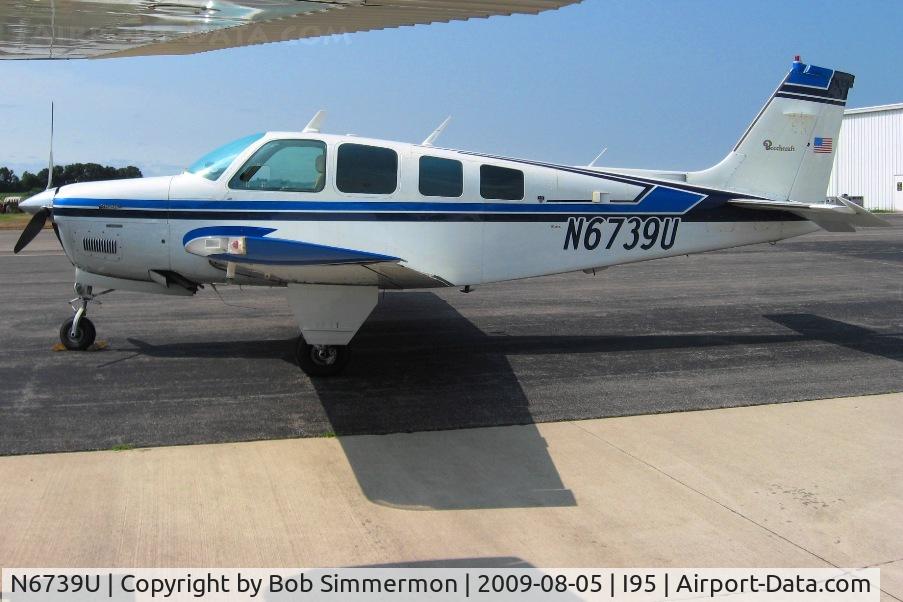 N6739U, 1979 Beech A36 Bonanza 36 C/N E-1591, On the ramp at Kenton, Ohio.