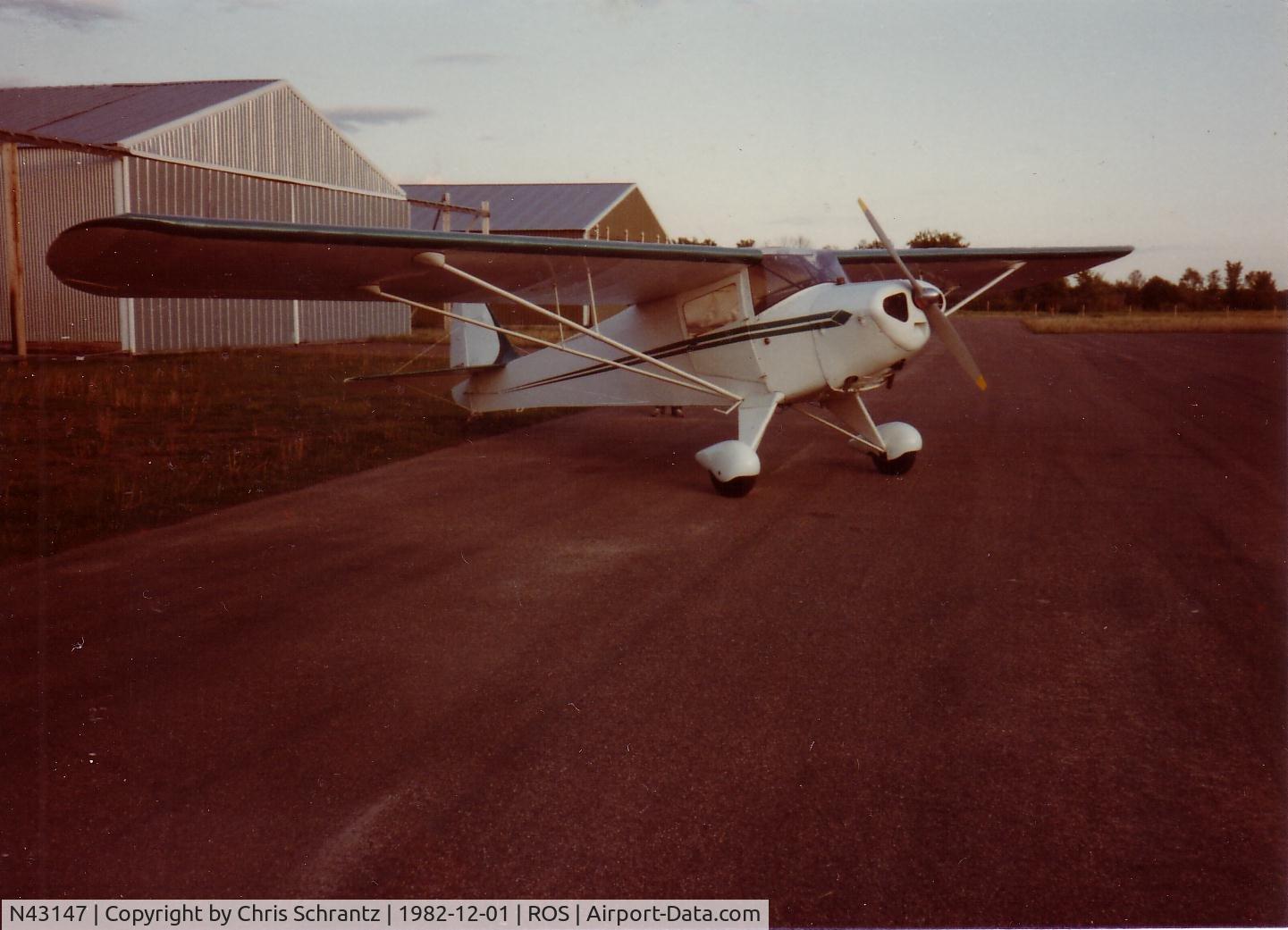 N43147, 1946 Taylorcraft BC12-D C/N 6806, Rush City, MN  a year after re-building