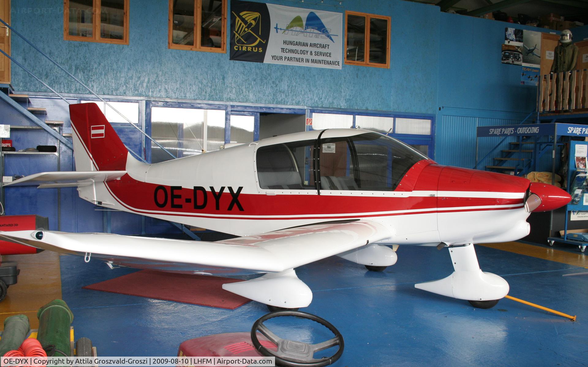 OE-DYX, Robin DR-400-120 Dauphin C/N 1559, Fertöszentmiklos - Meidl Airport / LHFM - Hungarian Aircraft Technology & Service hangar