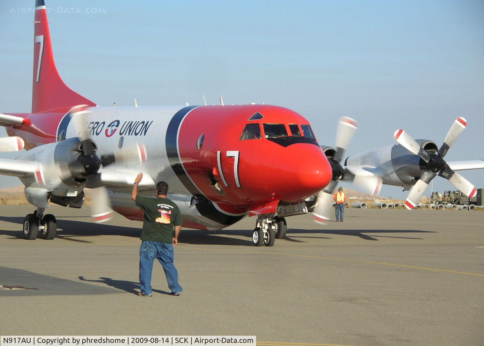 N917AU, 1963 Lockheed P-3A Orion C/N 185-5036 (150510), Working the Altamont, Ca fire