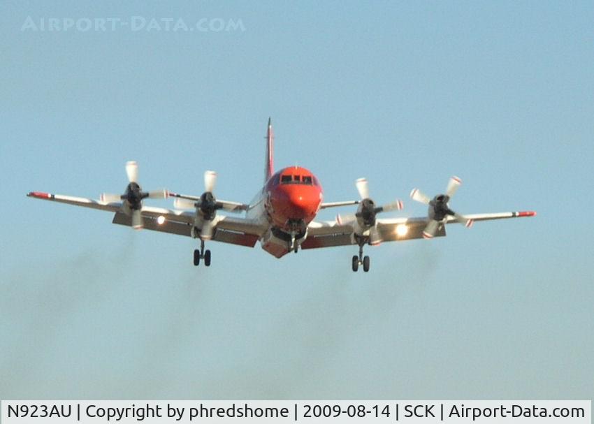 N923AU, 1964 Lockheed P-3A Orion C/N 185-5085, On approach to Stockton, Ca