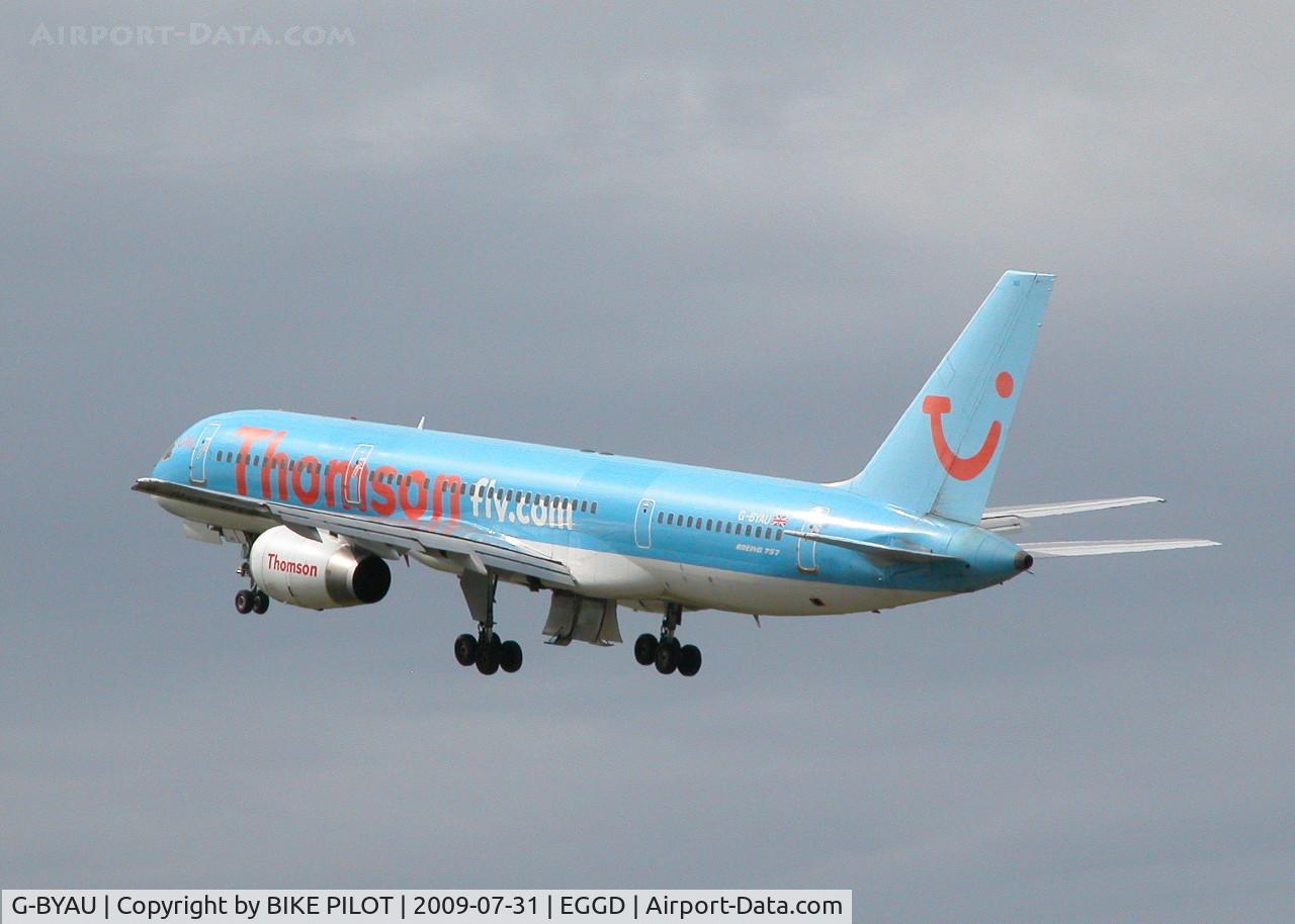 G-BYAU, 1994 Boeing 757-204 C/N 27220, CLIMB OUT FROM RWY 27