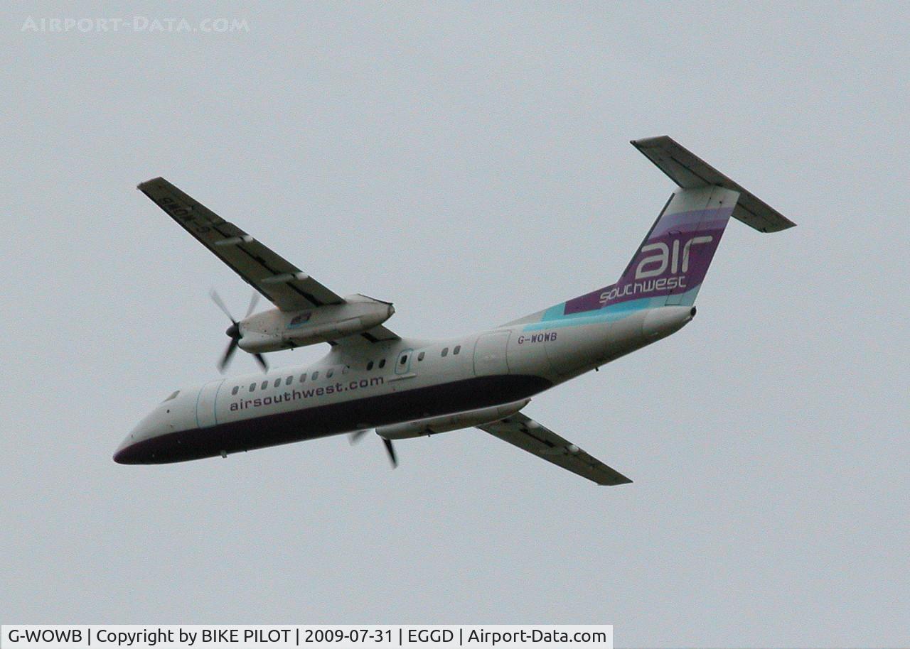 G-WOWB, 1992 De Havilland Canada DHC-8-311 Dash 8 C/N 334, CLIMBING AWAY FROM RWY 27